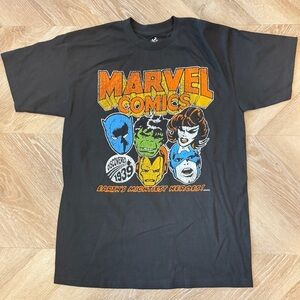 M - Marvel Black and Red Graphic Tee